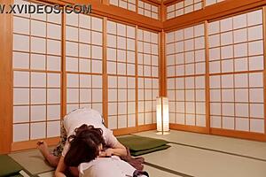 Chiyoko Kawabata, a mature woman with sexy boobs and a great blowjob skill, has a hot cowgirl sex with her parent at home
