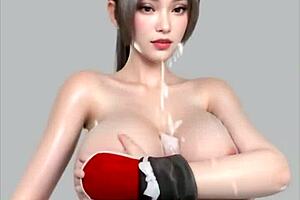 Feeling the passion in mai shiranui's titjob cosplay uncensored hentai