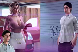 Watch the stepmom get stuck and fucked in this 3D hentai game!