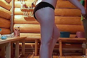 Hot blonde masturbates and gets an orgasm in this homemade video