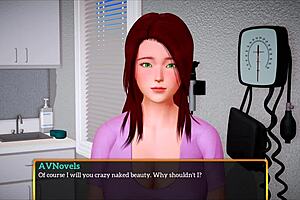 redhead and brunette play erotic game with big tits and ass in homemade family