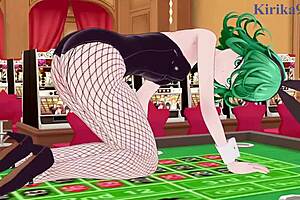 Tatsumaki and Fubuki in steamy bunny girl hentai action