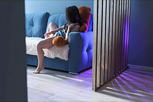 He spied on my pussy play, so I invited his cock to join. We rocked it together!