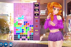Playthrough of Japanese anime-style video game with erotic elements