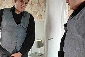 yuri ga�cho - big gay dick showing off in front of the mirror