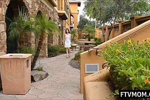 Milf public pussy rubbing