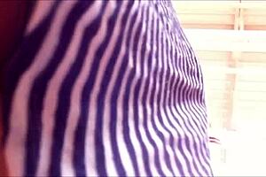 Pregnant Latina Shows Off Skirt in Upskirt View