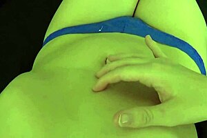 Fifi Foxx teases with her belly button