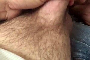 Big uncut cock gets Asian lips all over it in homemade porn video