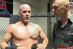 Blonde SLUT With Natural TITS FUCKS In A BOXING RING