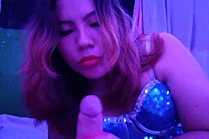 Latina enjoys sucking my big cock