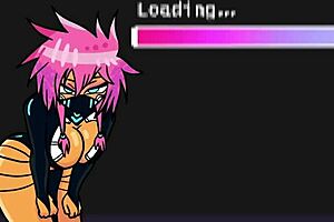 an elf cleric bathes in a marble temple, indulging in anal, blowjob, and cumshot scenes.