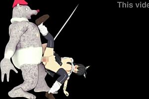 Super Yaeko engages in erotic action in 3D cartoon anime hentai gallery