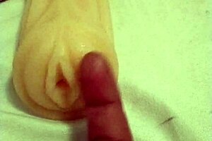 She plays with her artificial pussy in this solo anime scene