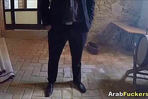 Young Arab woman in financial difficulties gives blow job and has sex with a big dick amateur