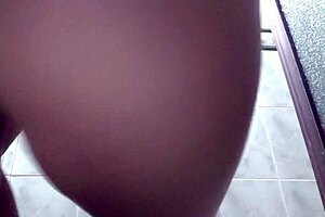 New black maid gets caught in the bathroom