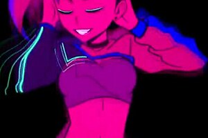 Moikaloop performs sexy dance in cartoon anime hentai style