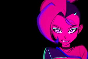 Moikaloop performs sexy dance in cartoon anime hentai style