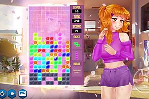 Playthrough of Japanese anime-style video game with erotic elements