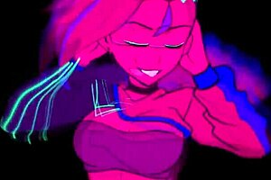 Moikaloop performs sexy dance in cartoon anime hentai style