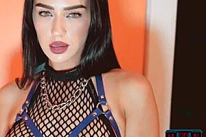 curvy brunette milf chevelle amazing body exposed in kitchen