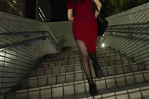 Tall Asian wife Asumi Kanna in group sucking session