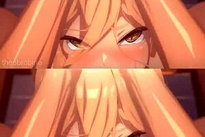Side by side comparison of vanilla and futa hentai in 2D animation