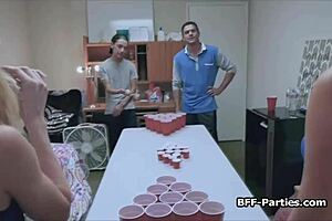 From Beer Pong To Hot Orgy At The Dorm! Teens Dive Into Wild Group Sex!