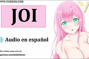 in this hentai cosplay, the teacher leads a group orgy with jerk off instructions in spanish audio.