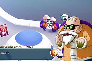 Vados Shows Master Roshi Her Huge Boobs!