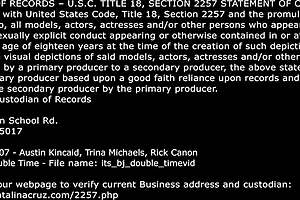 How does Trina Michaels train her girlfriend in titty fucking and cum swapping?