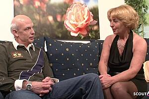 Oma und Opa at Porno Casting - German Granny Struggles with Rent