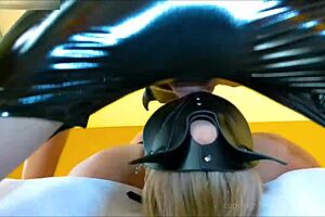 Dirty Slave Sucks Cock In Latex BDSM Deepthroat