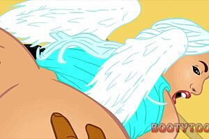 thick angel divine takes interracial anal cartoon