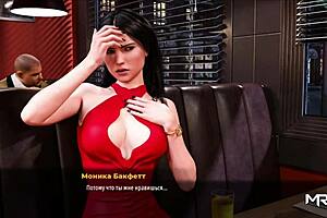 Showing pussy in the restaurant