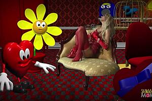 busty blonde milf moans while masturbating with dildo, then shares cocks for facial 😍