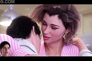 3D animated game with horny stepmom and big tits