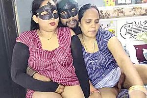 Hey, wanna join this wild Indian threesome banging Devrani-Jethani after pussy licks?