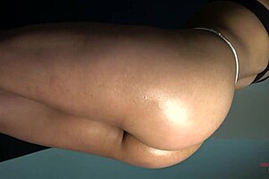 I'm spanking this big ass hard with a whip, making it red