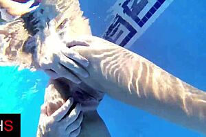 Hot girl gets fucked hard in the pool and then in the bedroom