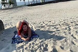 redhead did it on beach