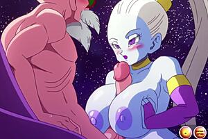 Vados Shows Master Roshi Her Huge Boobs!