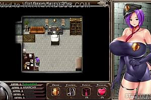 Karryns Prison - certified PAWG gets her pussy wrecked by monster in hentai sex game part 4