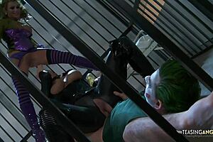 A lucky guy licks and bangs two naughty chicks