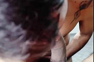 Black bull fucks Latino stallion in gay video