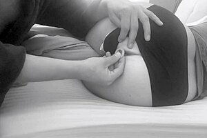 Camera catches milf cheating with dildo anal during menstruation, amateur style.