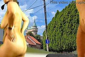 preview of shaving pussy outdoors with close-ups