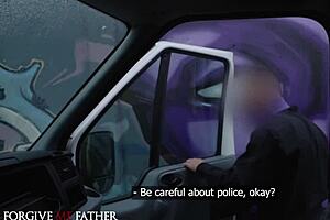 Pretty French Brunette Confesses Before Rough Hardcore Sex And Facial.