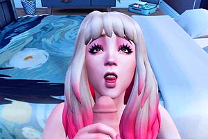 lustful futanari stepsister sets up rough anal for punk sis in sims hentai 😈💦