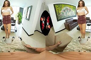 Beautiful Latina Babe Undresses In VR Reality